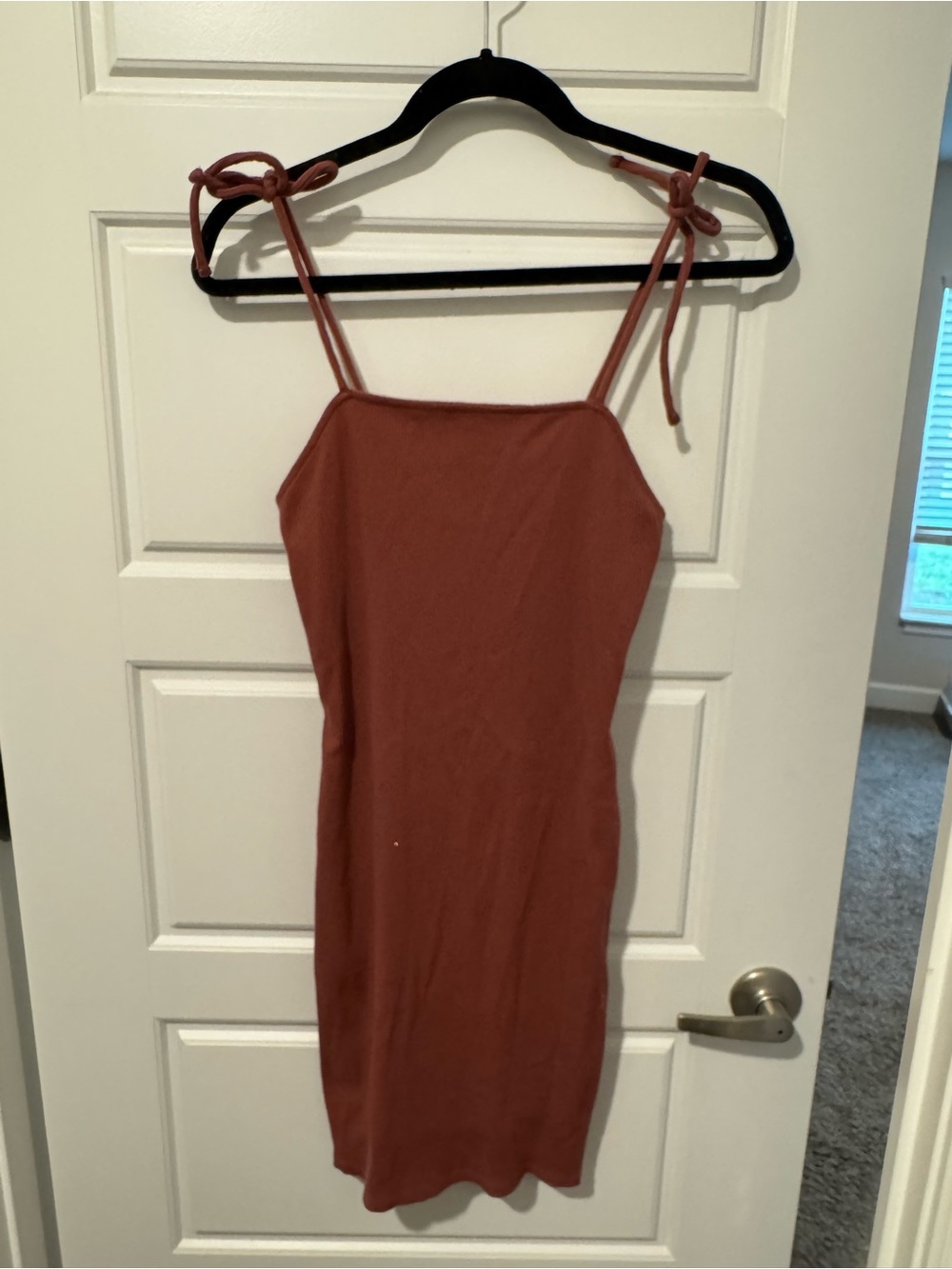 Wild Fable Tie-Shoulder Rust Bodycon Dress